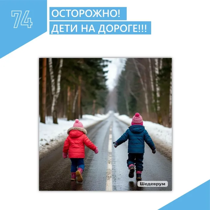 Картинки дети-зима карточка