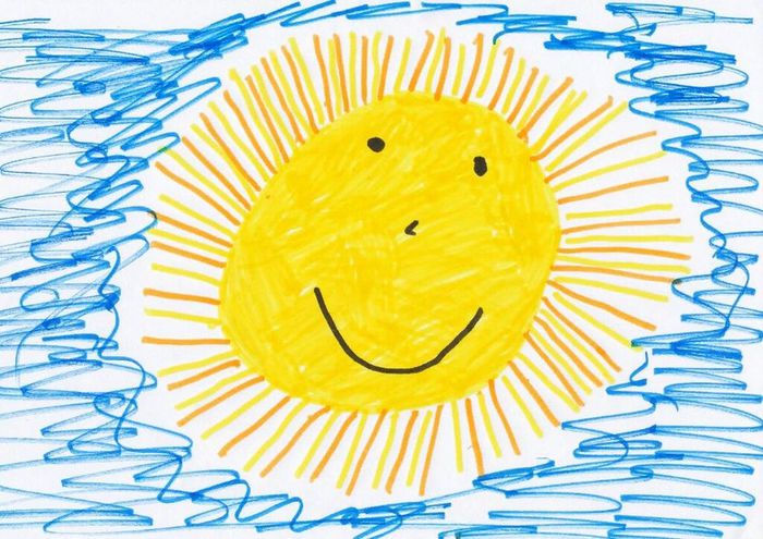 Детский рисунок Солнышко